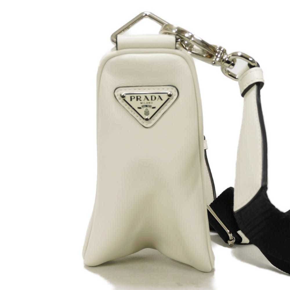 Prada Triangle Leather Crossbody Shoulder Bag in White with RFID IC Chip Embo... - Picture 3 of 16